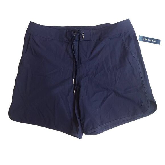 Nautica Navy Blue Board Shorts Size Small - Picture 1 of 7